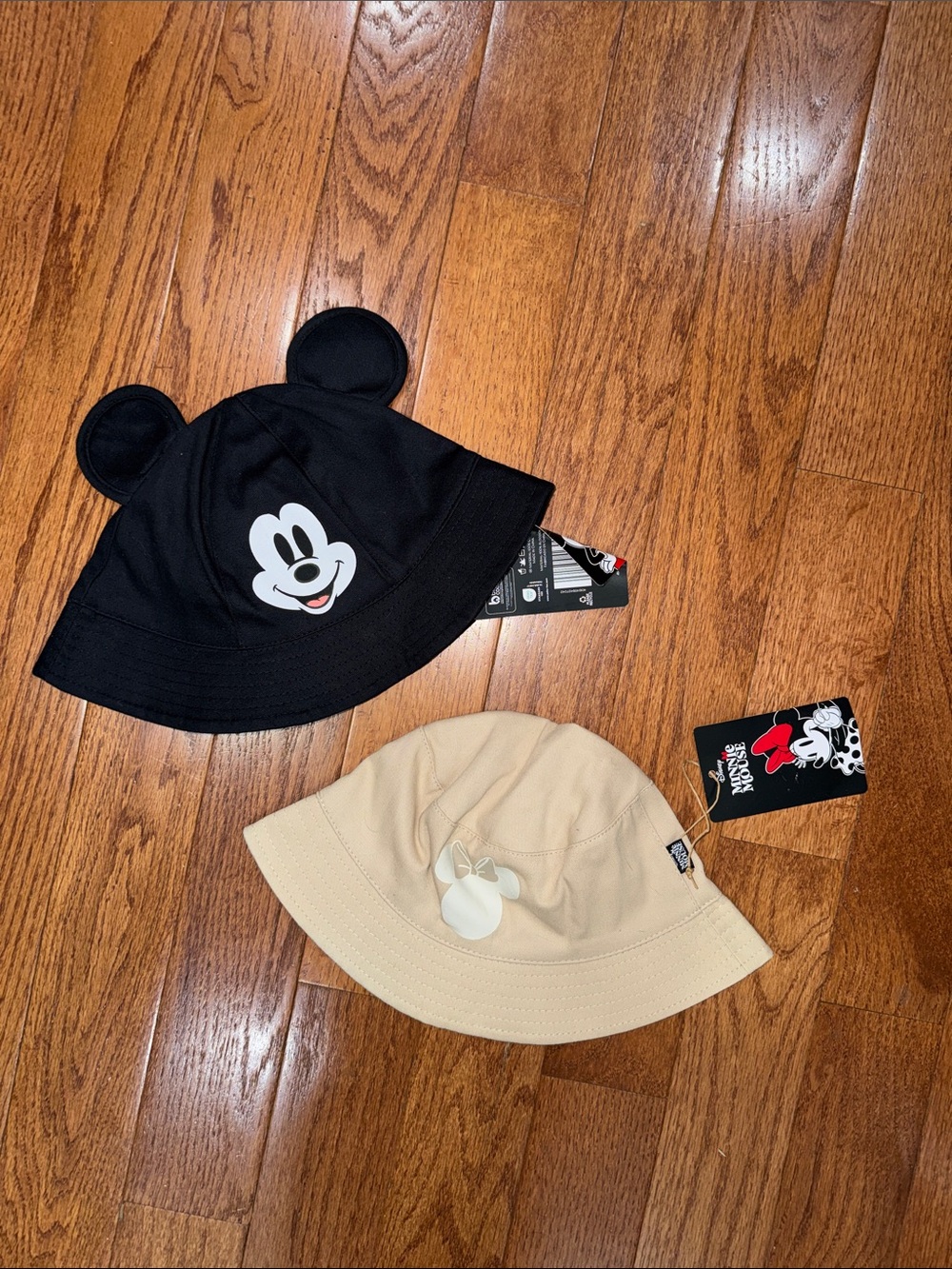 Disney Mickey Ear Bucket Hat Set - Black & Cream set of 2